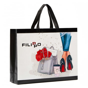 Biela nákupná taška Filippo TZ0475/23 MC