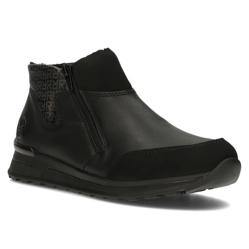 Kožené čierne sneakersy Rieker N1452-00