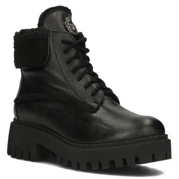 Kožené topánky Filippo 60374 black